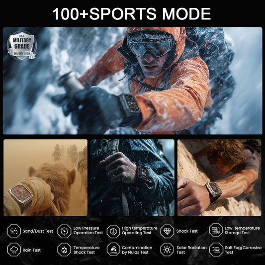 2026 HOT New 1400mAh Large Battery Smart Watch Military Quality 10ATM Waterproof Tactics 100+Sport Bluetooth call SmartWatch Men