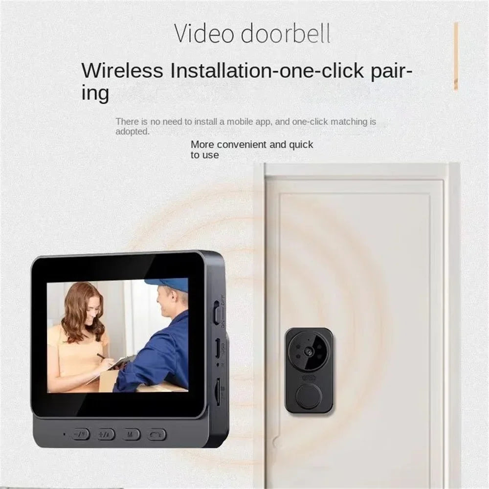 Smart Video Doorbell Camera Wireless, 1080P HD with Night Vision, 2.4G WiFi, Motion Detection, 2-Way Audio, and Cloud Service