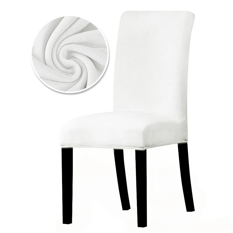 1/2/4/6 Pieces Real Velvet Fabric Super Soft Chair Cover Luxurious Office Seat Cases Tretch Chair Covers For Dining Room Hotel