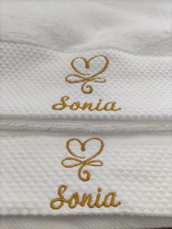 AHSNME White Cotton Personalise Bath Towels Hotel SPA Club Sauna Beauty Salon Custom Embroidery Logo Restaurant Hand Towel