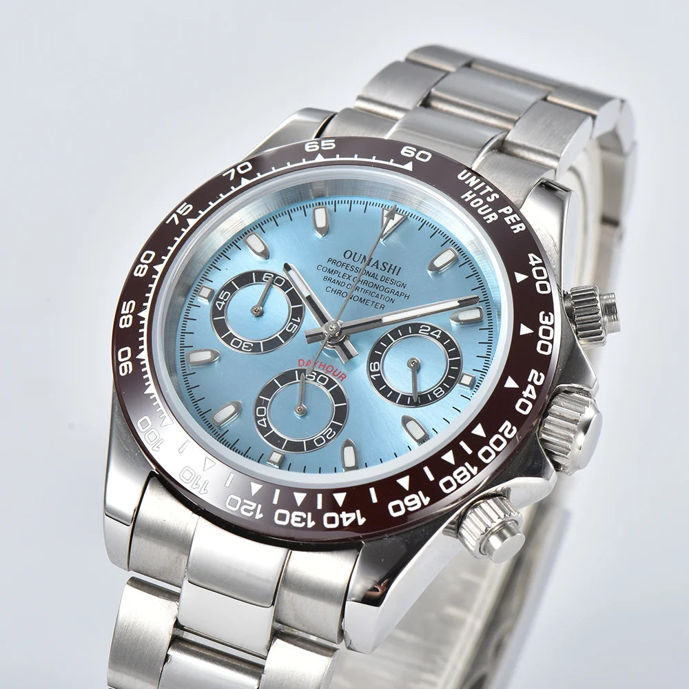 VK63 movement watches luxury men's watches sapphire glass waterproof watches quartz movement watches support custom logo