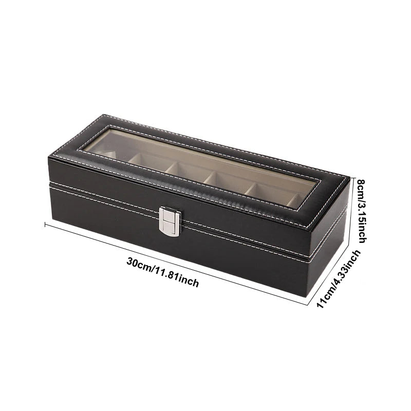 3/6/10/12/20 Slots PU Leather Watch Display Box Multi-Purpose Jewelry Wristwatch Storage Boxes For Women Men