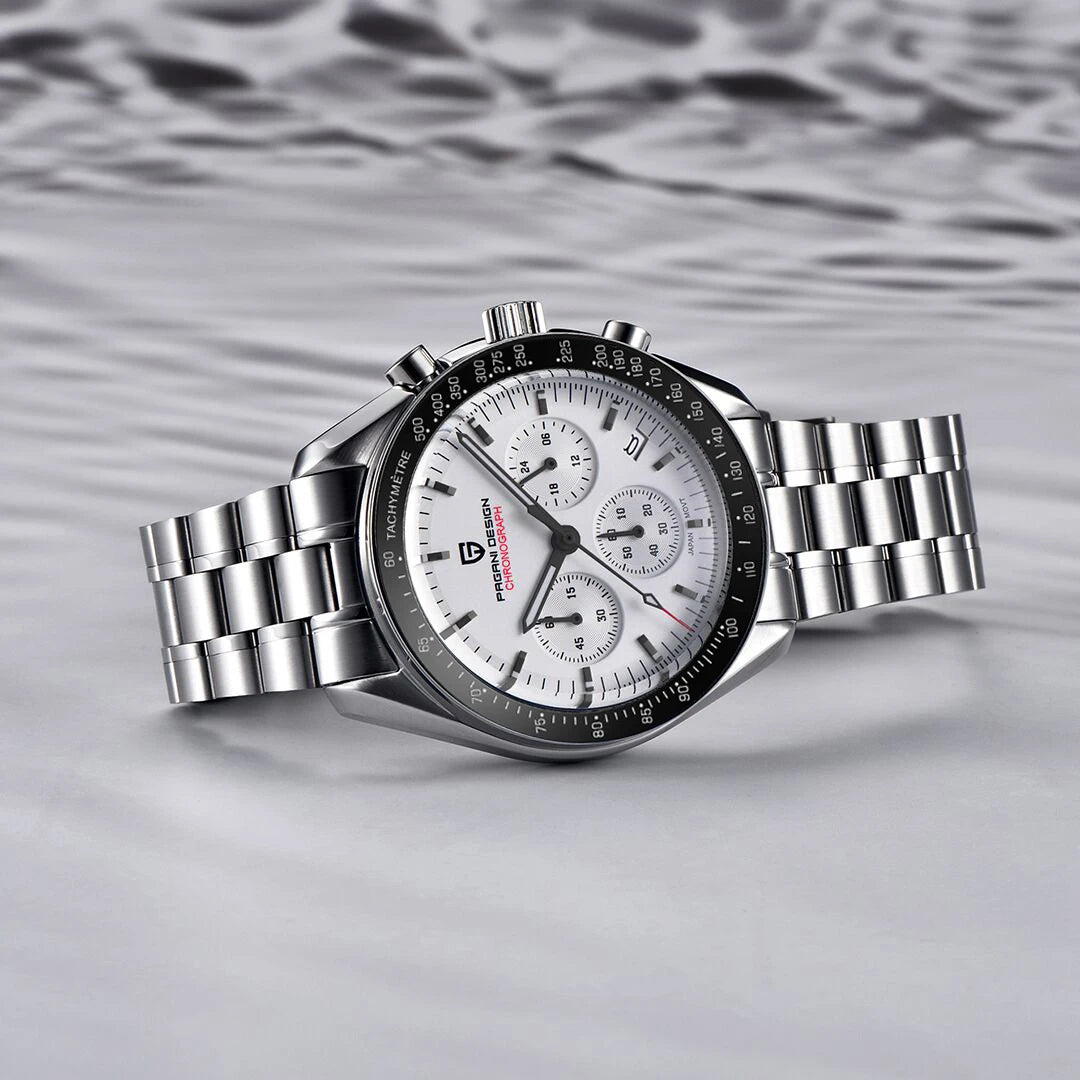 PAGANI DESIGN 2025 New V6 Moon Watches Men Luxury Quartz Watch For Men Speed Sport Chronograph AR Sapphire crystal Wristwatch