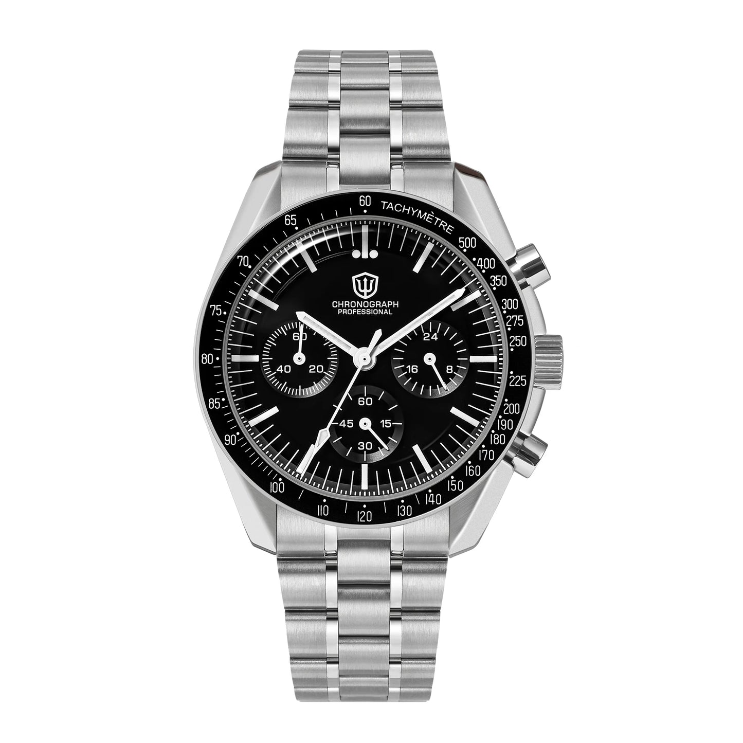 Watchdives WD1863 VK63 Quartz Chronograph Movement Bubble Sapphire Crystal 100m Waterproof Luminous 39mm Vintage Watches