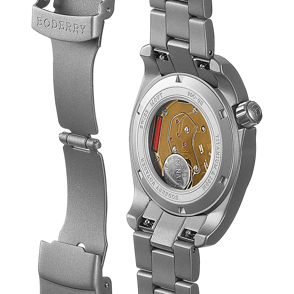 VOYAGER-Boderry Field Watch Titanium Quartz Watches 38 Mens 100M Waterproof Clock Military Sport Luminous Business Wristwatch