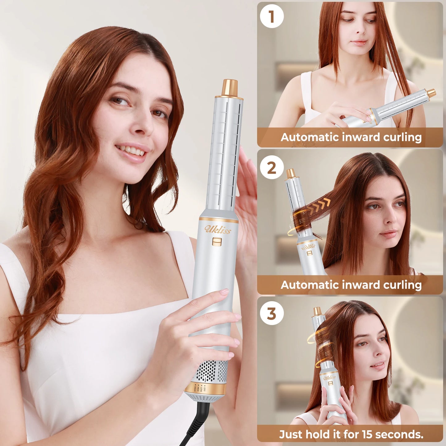 5 in 1 Hair Dryer Hot Comb Set Professional Curling Iron Hair Straightener Styling Tool For Professional Hair Dryer Household