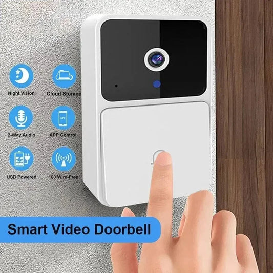 WIFI Video Doorbell Camera Smart Home Security Wireless Night Vision HD Door Bell Two Way Intercom Voice Change For Home