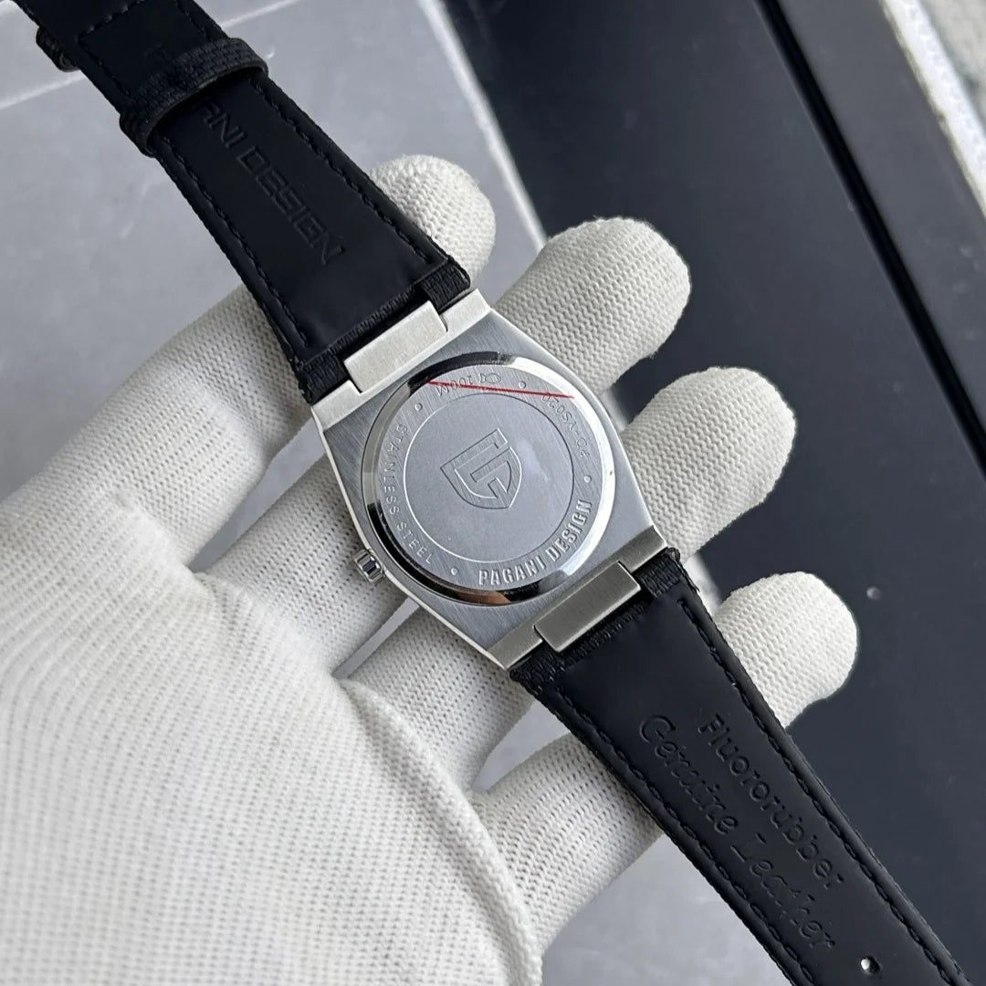 PAGANI DESIGN 2025 New Men Quartz Watch 7mm 222 PDYS020 Stainless Steel Rubber Sapphire Crystal Waterproof 100m Reloj Hombre