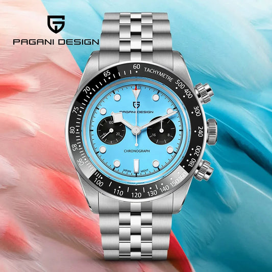 2025 New PAGANI DESIGN BB Flamingo Chronograph Luxury Sports Quartz Watch Men Sapphire mirror 100M Waterproof Fashion Wristwatch
