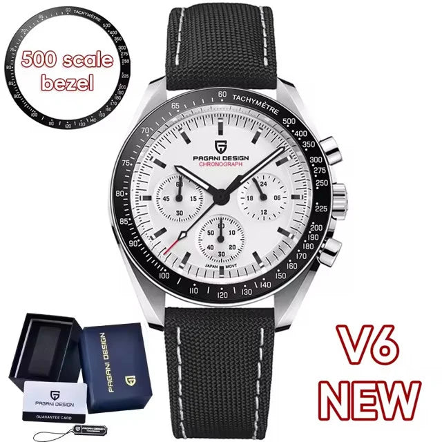 PAGANI DESIGN 2025 New Men's Watches Top Brand Luxury Quartz Watch For Men Date Speed Chronograph VK63 Stainless steel PD-1701