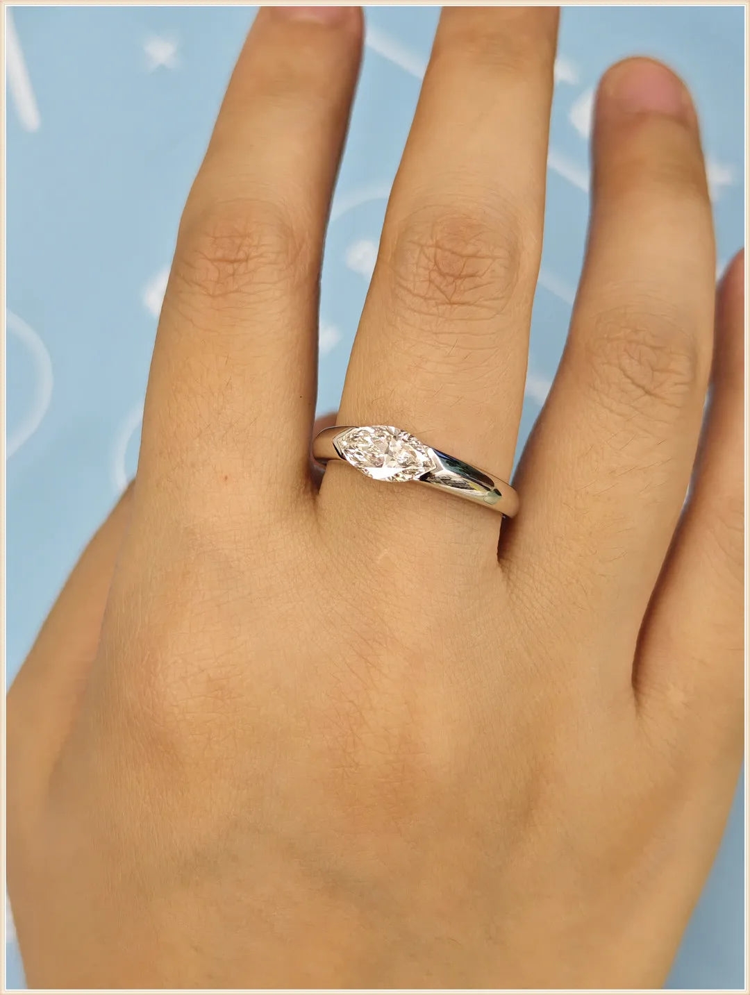 wholesale lab grown HPHT CVD Horse 's-eye cut with IGI certificate diamond lab grown diamond 1ct 14K gold rings Spot goods