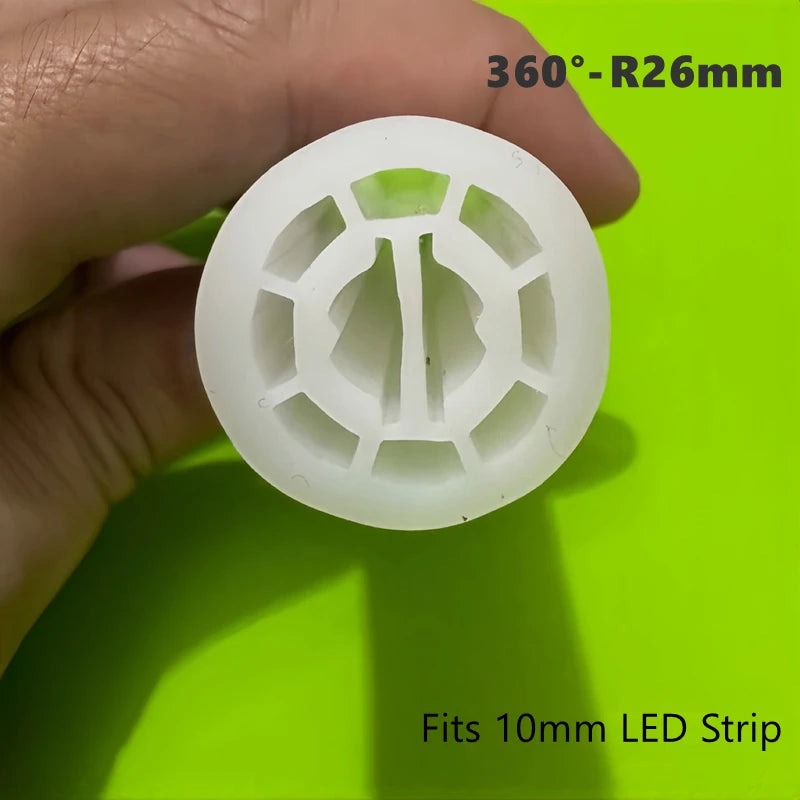 Round Flexible Silicone Strip Light 360 Degree Glowing IP65 Outdoor LED Soft Neon Tube Tape Lamp DIY Minimalist Linear Lighting