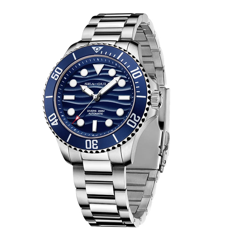 Seagull Automatic Man Watch Ocean Series 200M Waterproof Luminous Sapphire Crystal  Fashion Diving Mechanical Wristwatches 6203