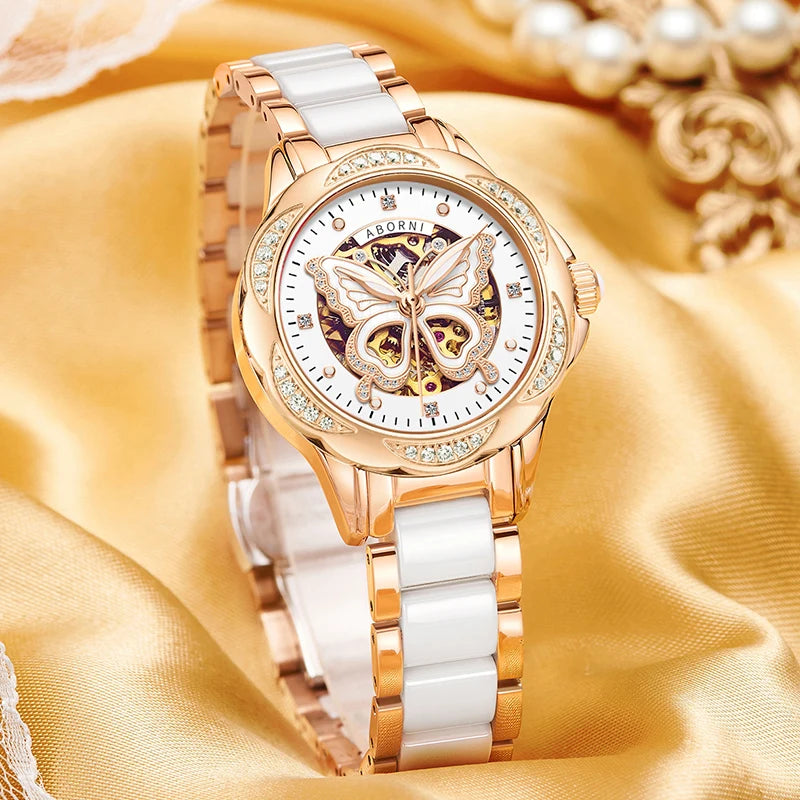 New Fashion Womens Mechanical Watches for Woman Simple Stainless Steel Pagani Designs Women Automatic Watch Gifts Reloj Mujer