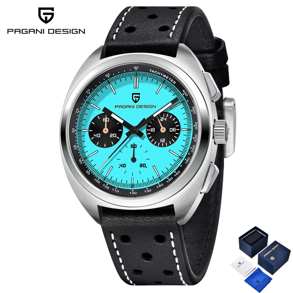 2025 New PAGANI DESIGN Men's Watches Top Luxury Quartz Watch For Men VK63 Chronograph Wristwatch Luminous AR Sapphire Clock Gift
