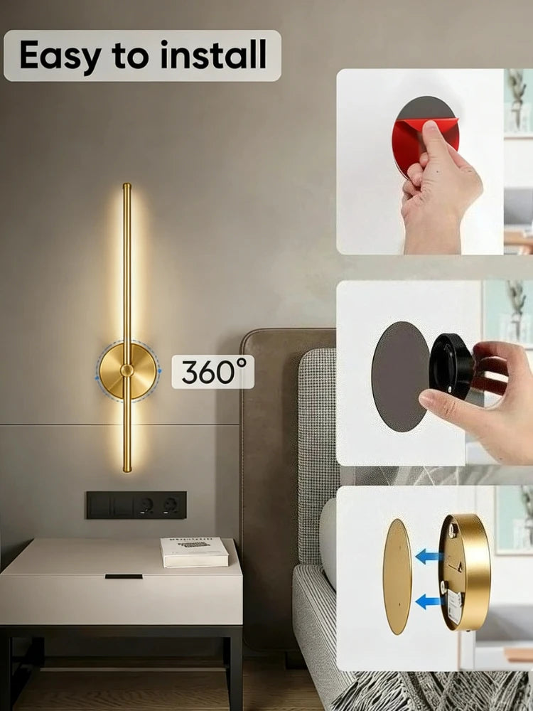 Battery Operated Wall Sconce Wireless LED Light 5v  with Remote Control USB Rechargeable Wall Lights for Bedroom Living Room