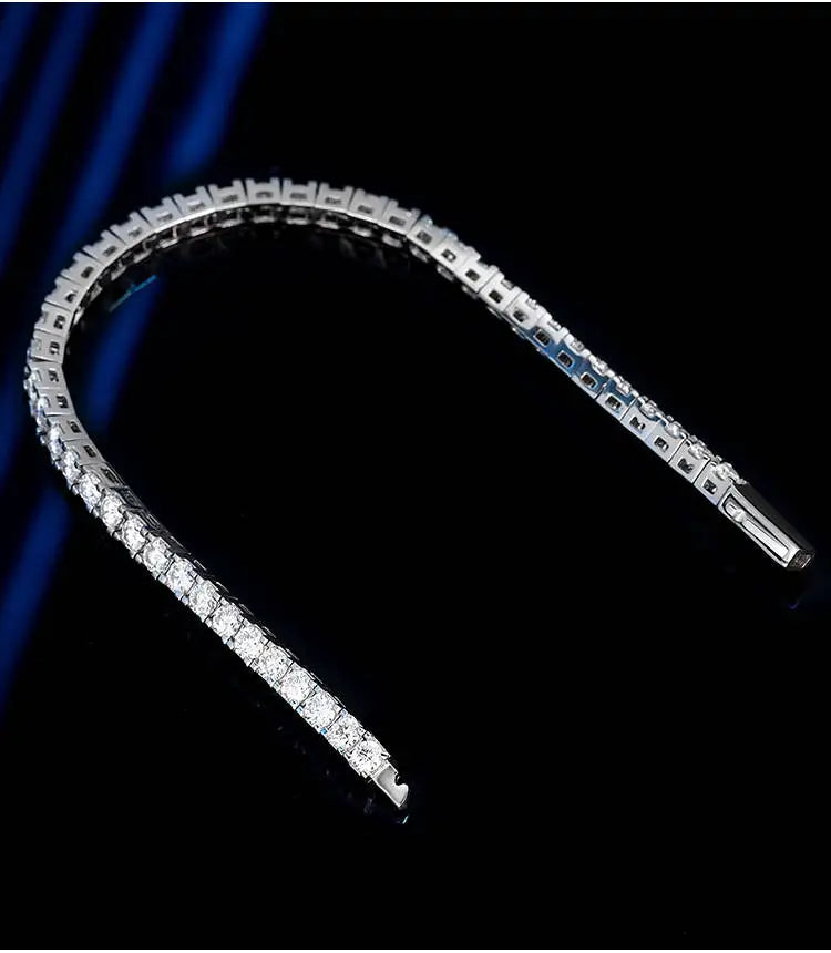 TY D VVS1 Moissanite Tennis Bracelet Original S925 Sterling Sier Plated White Gold With GRA Bracelets For Women Man