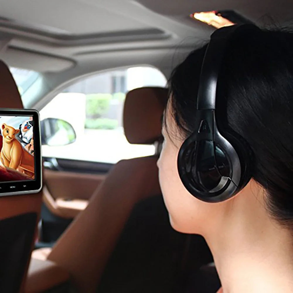 IR Infrarot Kabelloser Kopfhörer Stereo Faltbarer Auto-Headset Ohrhörer Indoor Outdoor Musik Kopfhörer TV-Kopfhörer 2 Kopfhörer