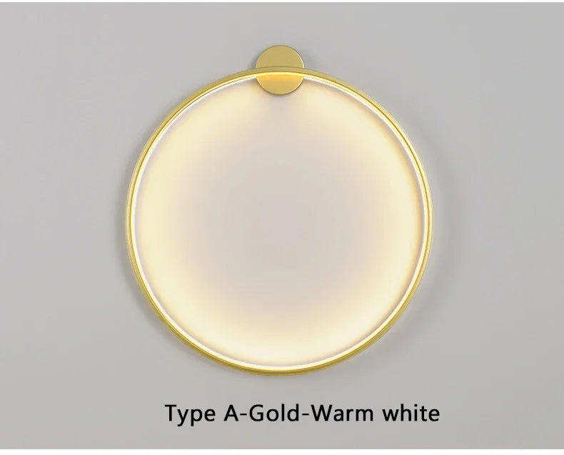Nordic Minimalist Circle Background LED Wall Lamp Modern livingroom sofa wall lights Hotel Hall Bedside Sconces Light Home decor
