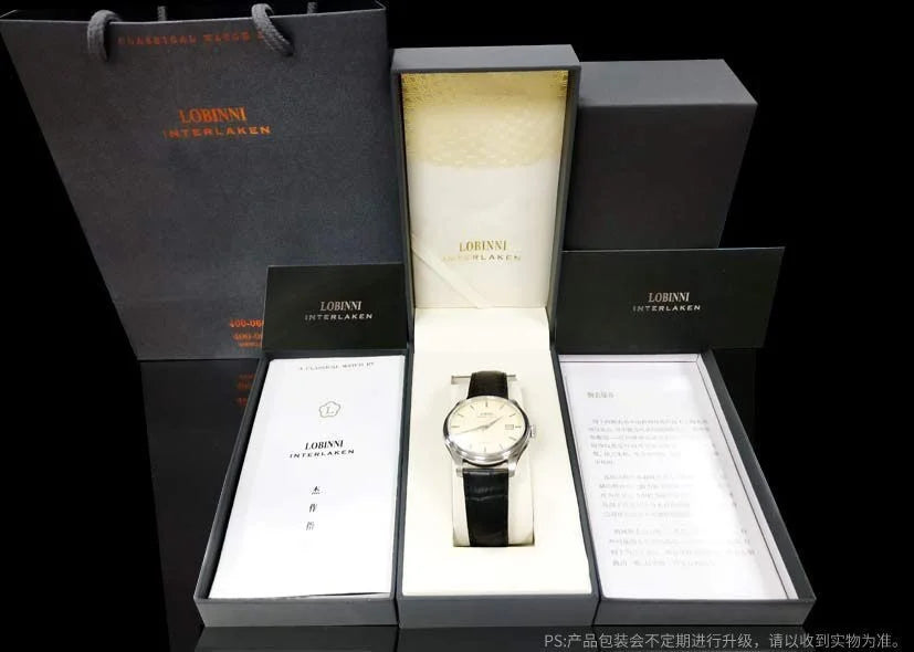 LOBINNI Luxury Brand Switzerland Perpetual Calendar Automatic Mechanical Men's Watches Sapphire Multi-function Clock L13019-8
