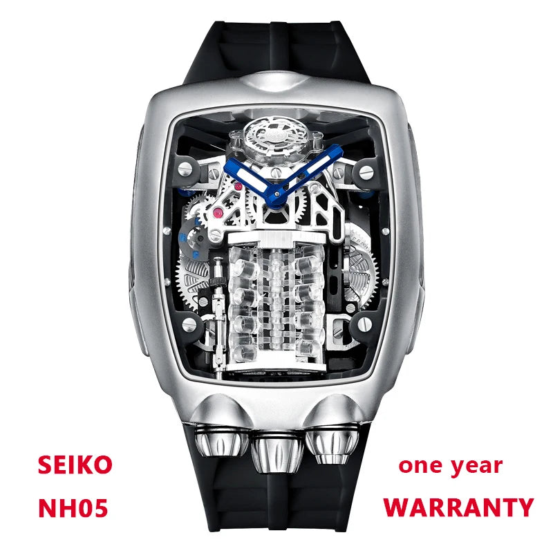 PINDU Design Mens Watches Top Brand Luxury Military Sport Men NH05 Automatic Watch Waterproof Mechanical Watches Men montre homm