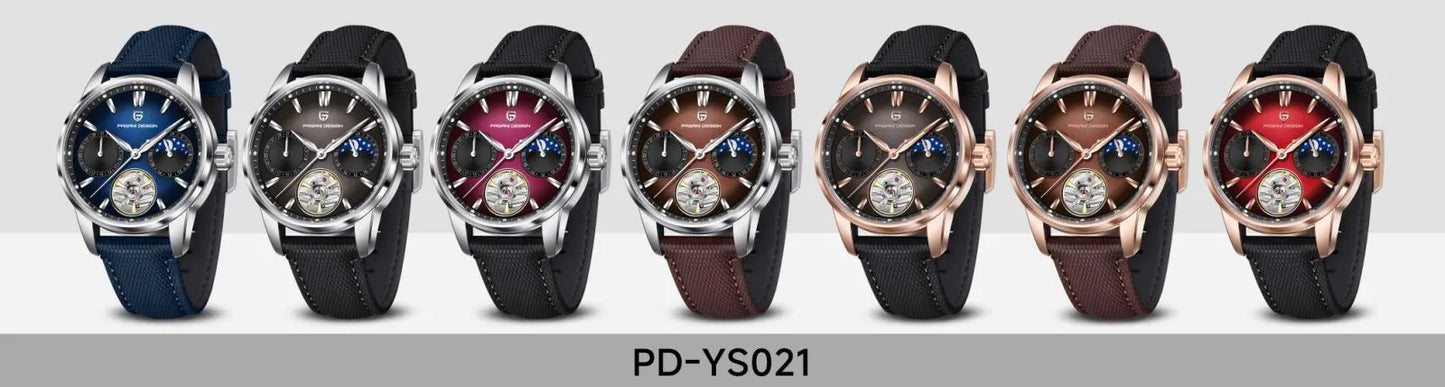 PAGANI DESIGN Tourbillon Men Wristwatch Top Brand 41mm Mechanical Watches Sapphire 100M Waterproof YS021 Gift Watch for Men 2025