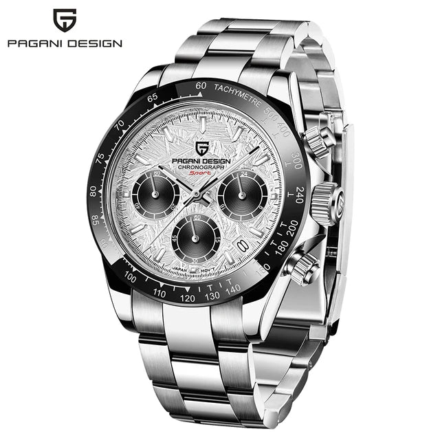 PAGANI DESIGN 2025 New PD-1644 Meteorite Dial Fashion Men Quartz Wristwatches 100M Sapphire Glass Chronograph relogio masculino