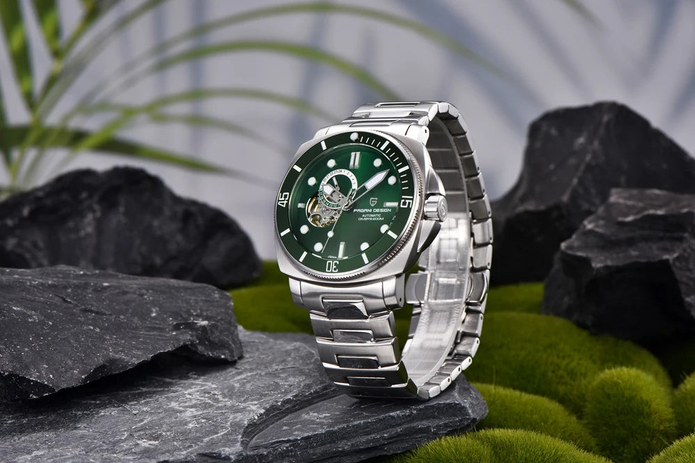 PAGANI DESIGN 2025 New Luxury Men's Watches Mechanical Automatic Watch For Men 200M Diving Wrist watch Stainless Steel+with box