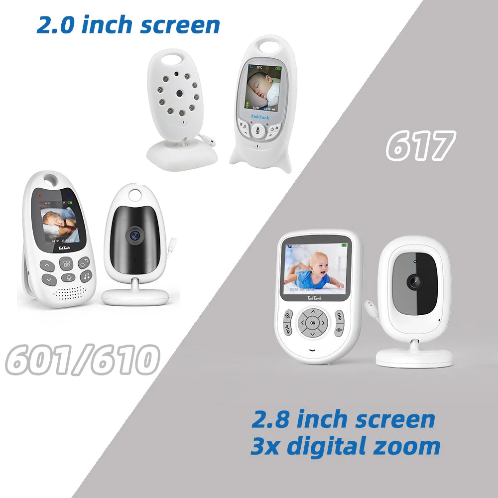 Wireless Video Baby Monitor 2.0 2.8 inch Color  Security Camera 2 Way Talk Night Vision IR LED Temperature Monitoring 8 Lullaby