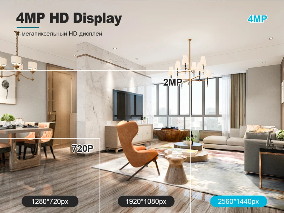 Techage 8CH HD 4MP POE Surveillance Camera CCTV Security System H.265 Face Detect Outdoor Two-way Audio IP Camera P2P Video NVR