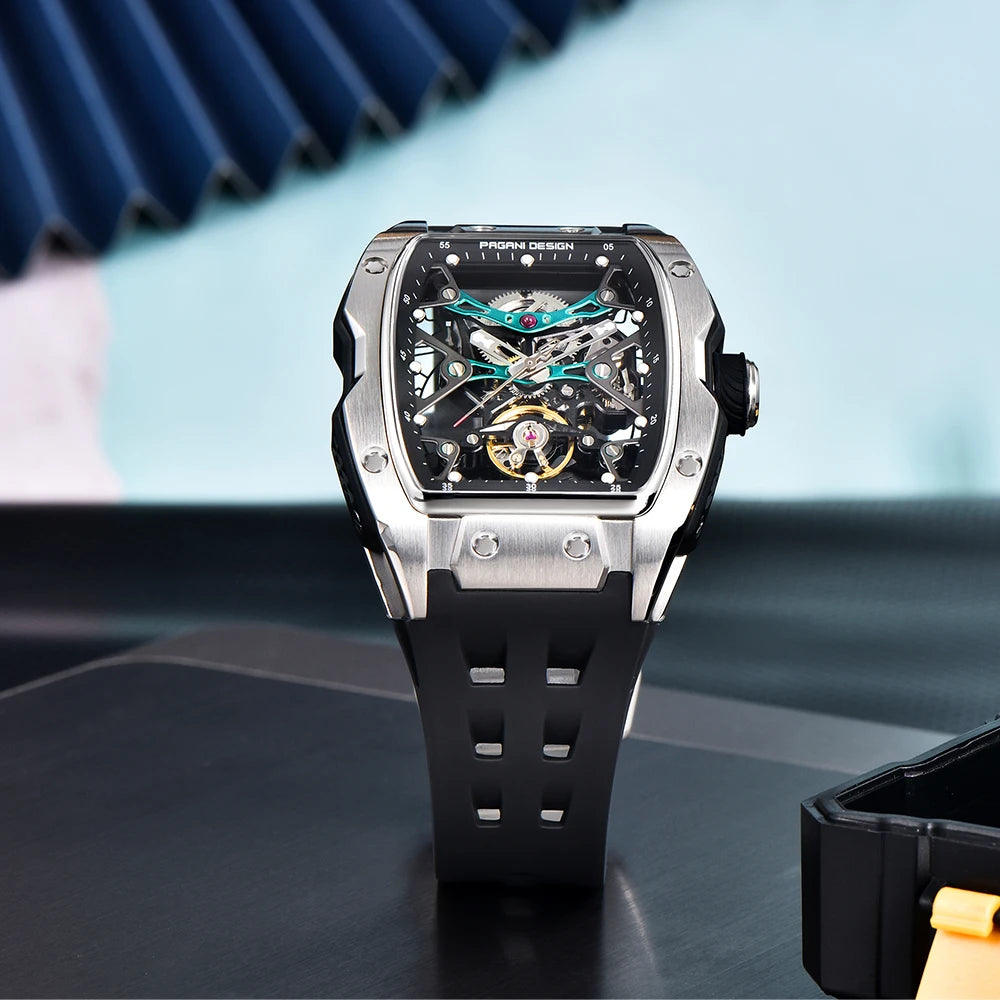 2024 New PAGANI DESIGN 42MM Skeleton Dial Men Mechanical Watch Top Brand Sapphire Glass Automatic Watch 50M Waterproof Watch Men