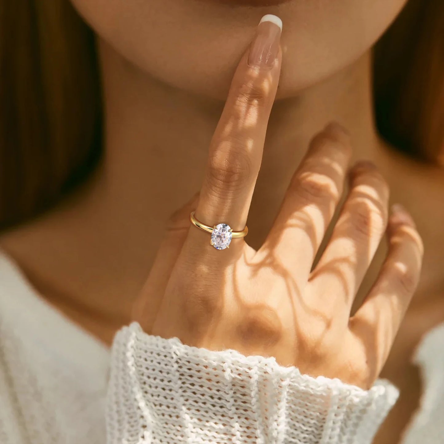 GRA Certified 1.5-3ct Oval Moissanite Diamond Rings Women S925 Sterling Silver Engagement Wedding Anniversary Ring Jewelry Gifts