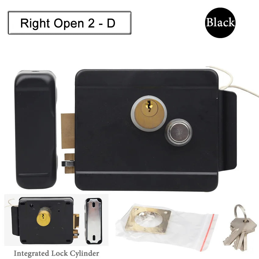 Electric Door Lock Anti-theft Double-headed Integrated Electronic Lock For 12V DC Access Control System Video Door Phone System