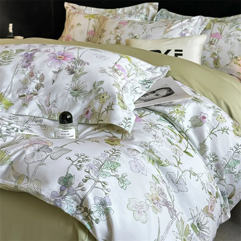 Svetanya Egyptian Cotton Underwear Bedding Sets Linens Queen King Ru Size Print Sheet Pillowcase Duvet Cover Set