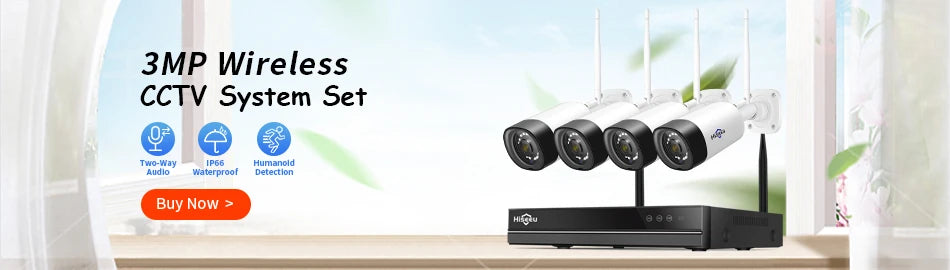 Hiseeu 1536P Wireless IP Camera 3.6mm Lens Waterproof Security WiFi Camera for Hiseeu Wireless CCTV System Kits IP Pro APP View