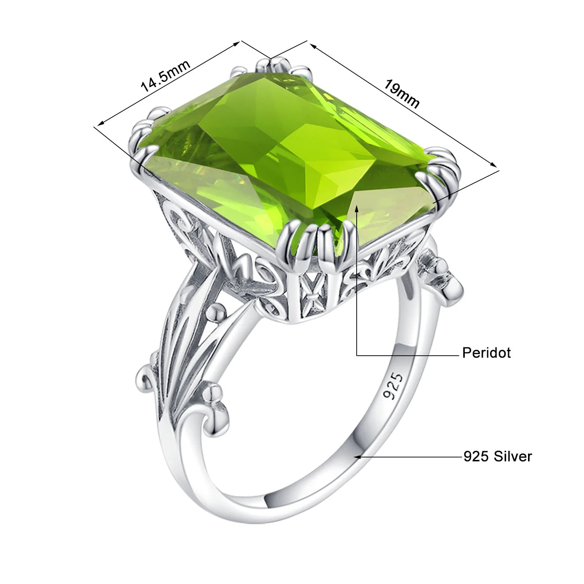 Unique 100% 925 Sterling Silver Aquamarine Ring For Women Vintage Filigree Persian Design Ring Anniversary Fine Jewelry Gifts