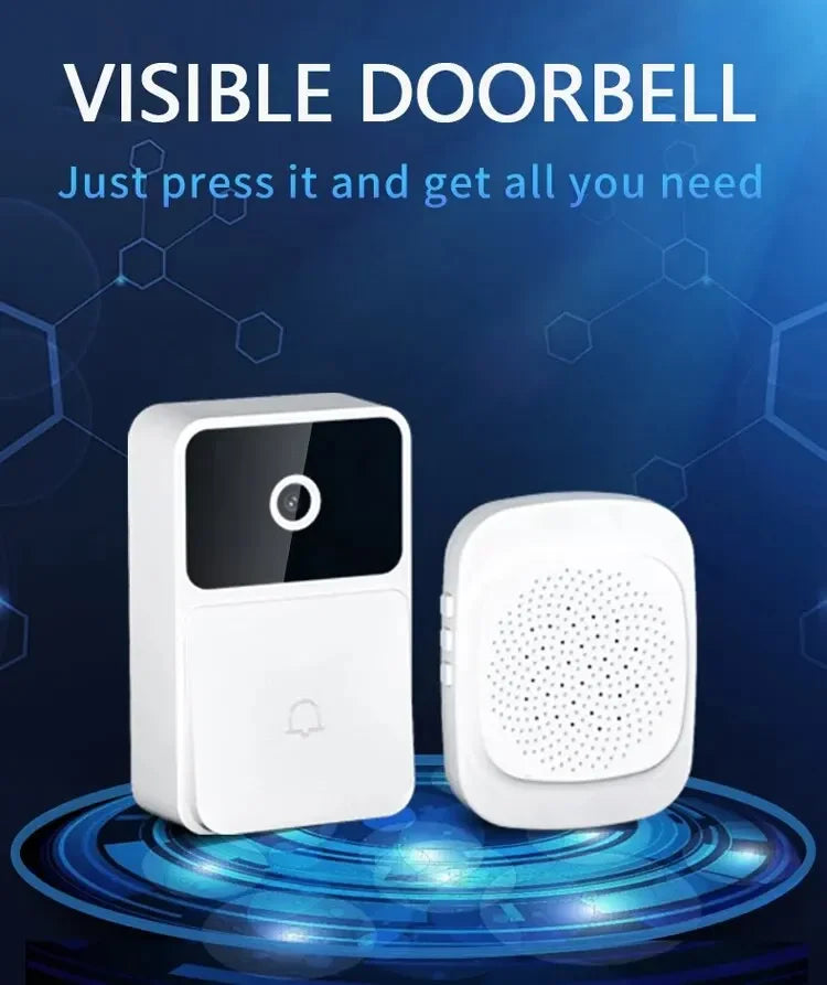WIFI Video Doorbell Camera Smart Home Security Wireless Night Vision HD Door Bell Two Way Intercom Voice Change For Home