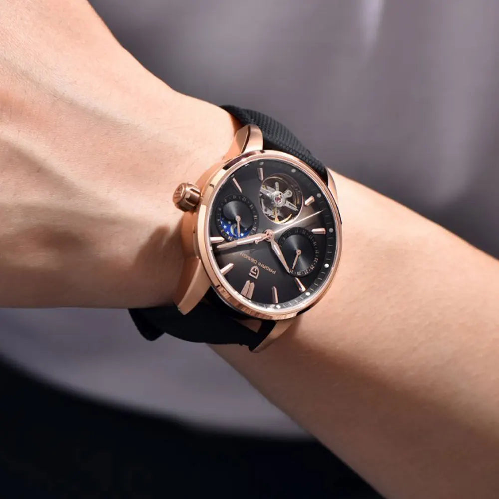 PAGANI DESIGN Tourbillon Men Wristwatch Top Brand 41mm Mechanical Watches Sapphire 100M Waterproof YS021 Gift Watch for Men 2025