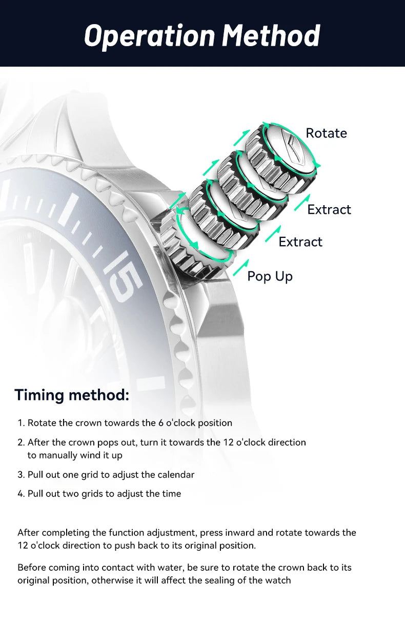 Seagull relogio masculino Men Watch 200m Diving Business Waterproof Fashion Automatic Mechanical Watch Ocean Series 816.32.1523