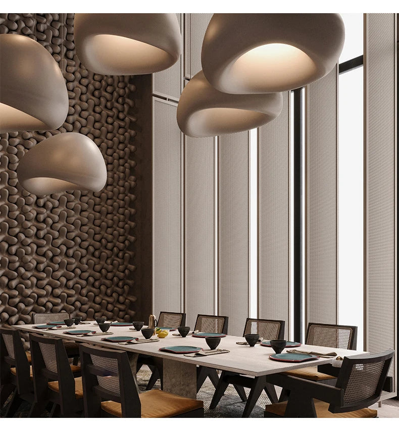 Nordic Wabi Sabi Pendant Light Modern LED Ceiling Chandelier Light for Living Room Dining Bedroom Bar Home Decor Hanghing Lamp