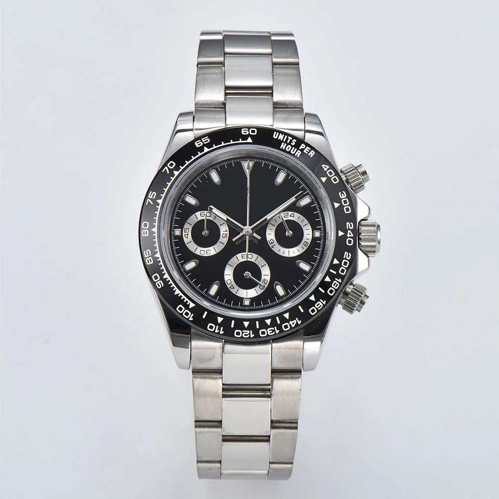 VK63 watch Luxury Men's Watch Sapphire Customizable Multi functional Chronograph Stainless Steel Case Suitable for VK63 Movement