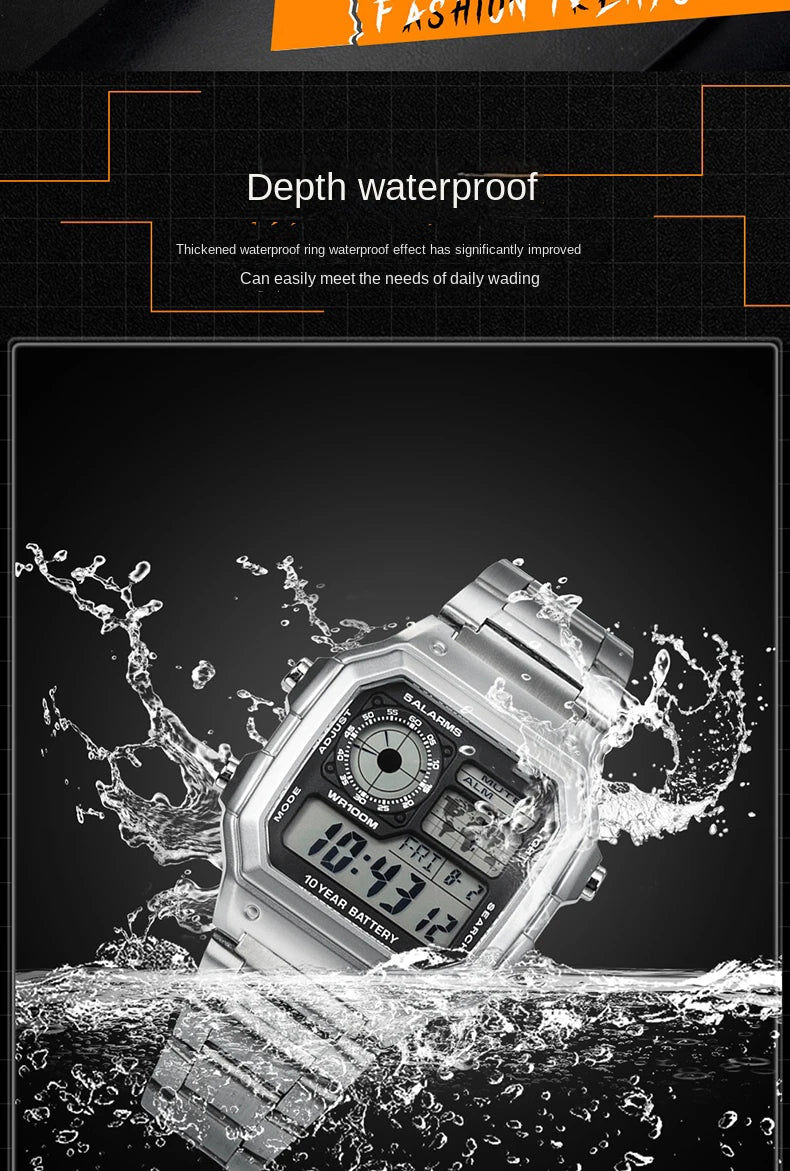 Casio AE1200 case mod kit modification all metal case 3299 AE-1200 bezel glass waterproof ring kit 304 stainless steel part