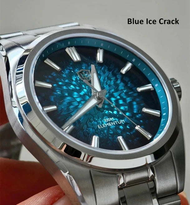 Watchdives WD0003C 38mm Men Watch VH31 Sweep Seconds Quartz Movement Sapphire ice Crack Dial Luminous 10Bar Waterproof Watches