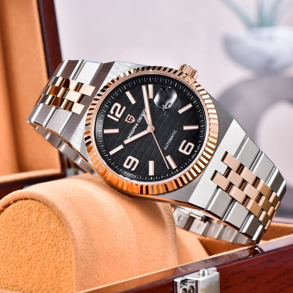 PAGANI DESIGN 2025 Men Mechanical Watches Men Luxury Automatic Watch For Man AR Sapphire Mirror Waterproof Luminous With Box