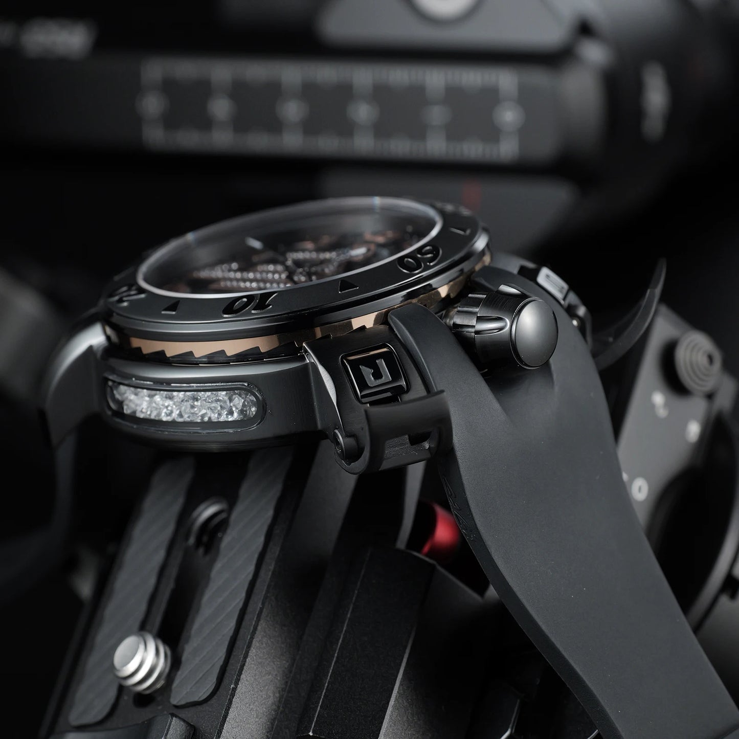 Gaga Men's Rose Gold Automatic Watch - Big Dial Waterproof Sport Clock with Comfortable Rubber Band And Big Numerals Design