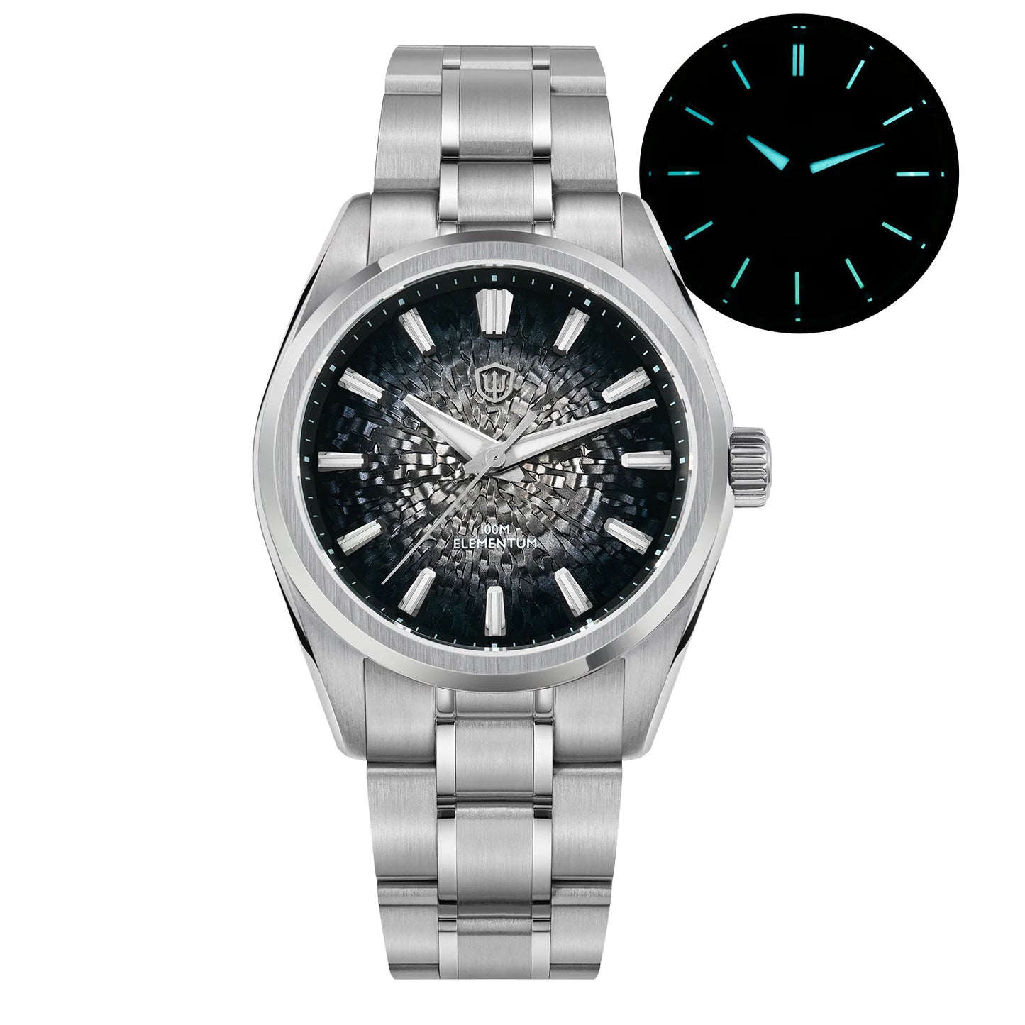 Crack-Dial Watchdives WD0003C 38mm Men Watch VH31 Sweep Seconds Quartz Movement Sapphire ice Luminous 10Bar Waterproof Watches