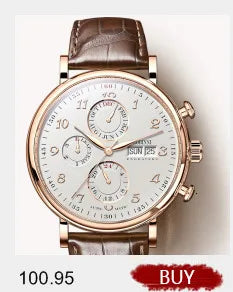 LOBINNI Luxury Brand Switzerland Perpetual Calendar Automatic Mechanical Men's Watches Sapphire Multi-function Clock L13019-8