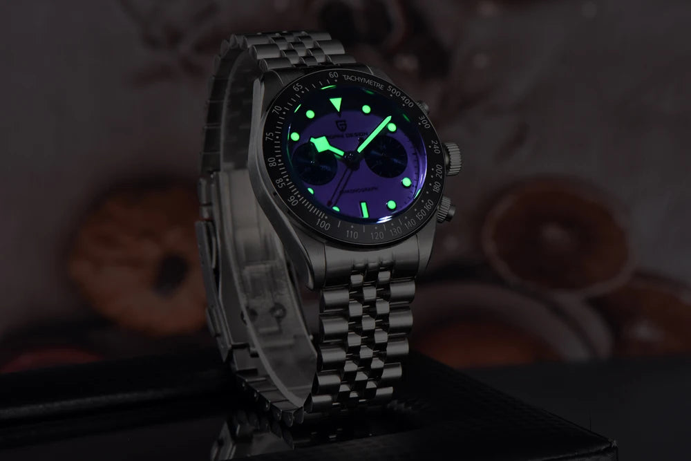 PAGANI DESIGN 2025 New BB Panda Men's Watches Retro Luxury Quartz Watch For Men Sport Chronograph Stainless steel Bracelet Watch