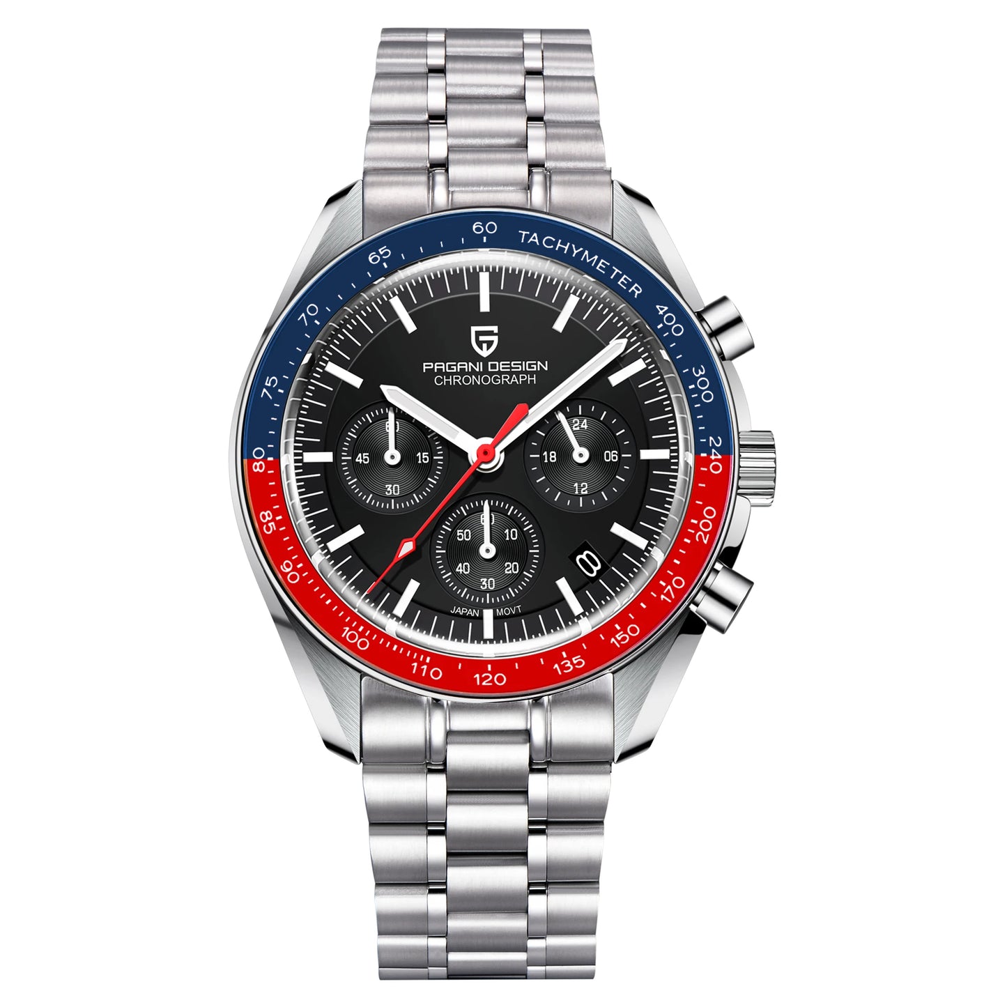 PAGANI DESIGN 2025 New Moon Men's Watches Luxury Quartz Watch Man Chronograph VK63 Men Gifts AR Sapphire Mirror Luminous Clock