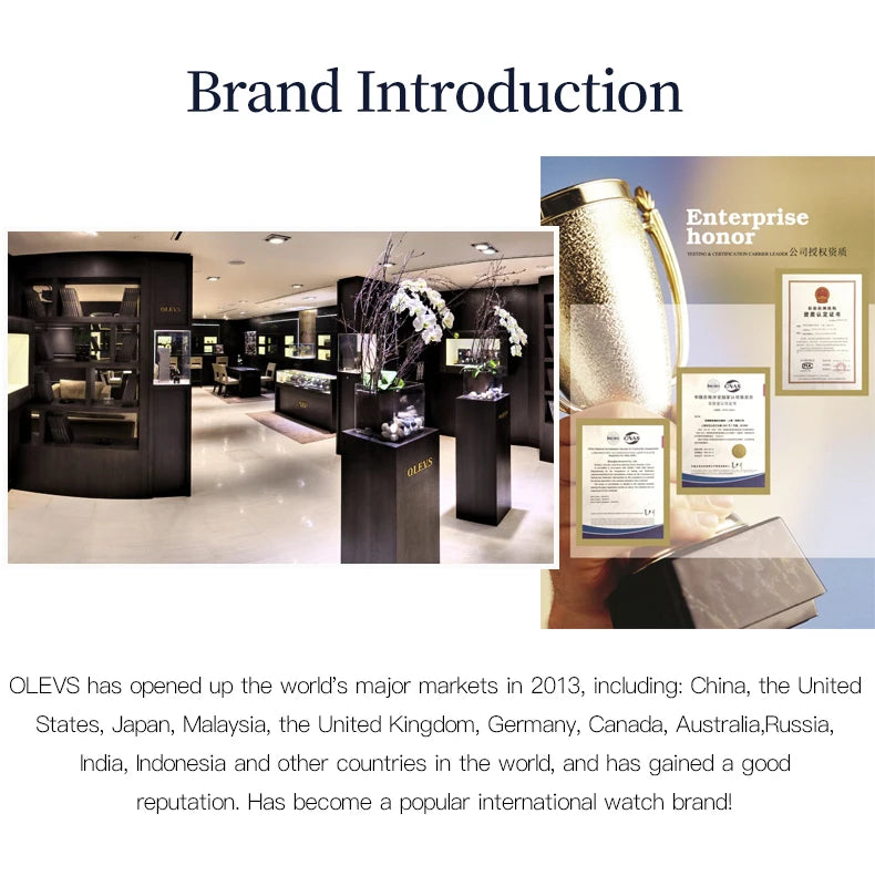 Montre femme OLEVS 6608, automatique, mécanique, étanche, en acier inoxydable, avec calendrier squelette.